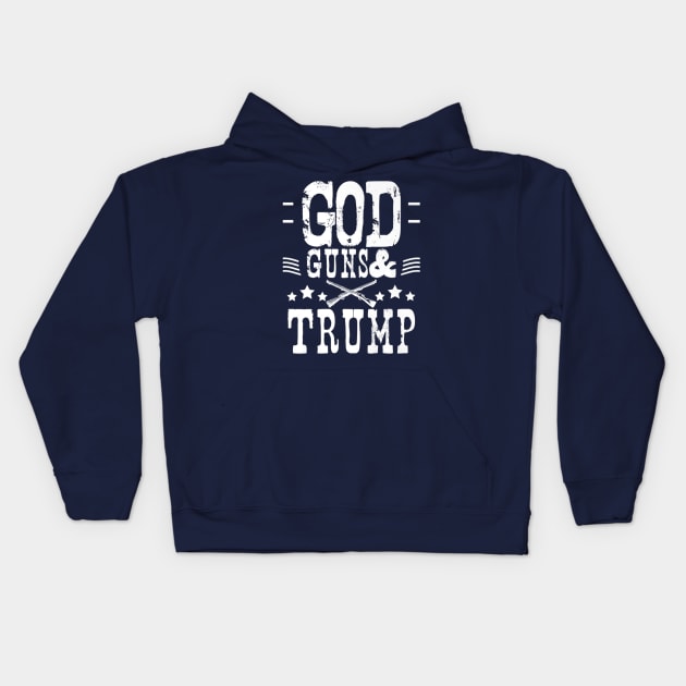 Mens God Family Guns And Trump Country Patriots Kids Hoodie by Stick Figure103